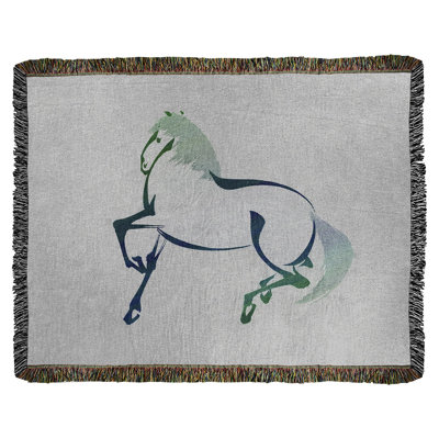 Jeté en coton cheval japonais keito sato