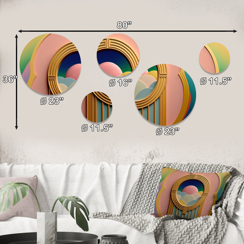 Pink Sun Rinsing - Modern Metal Wall Décor