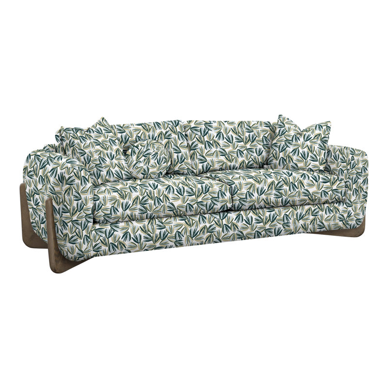 Dreamy Sofa, Perigold Palmetto Verdigris, Sesame
