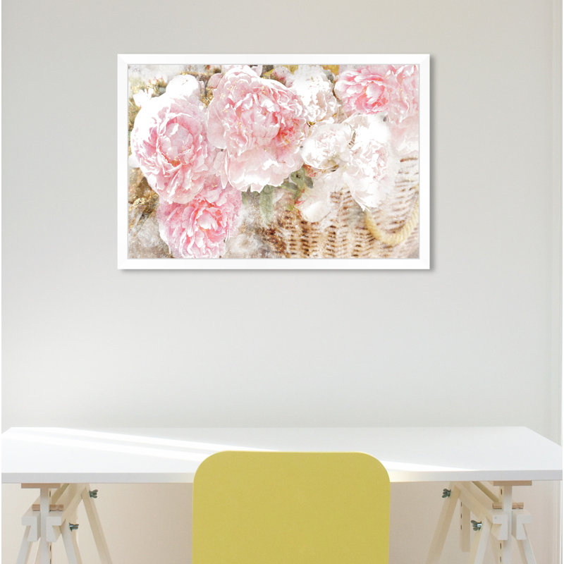 « basket o roses » par oliver gal, impression, H 22 po x l 32 po, Cadre photo