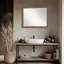 Miroir mural de salle de bain étroit et moyen à cadre biseauté pia-120430877