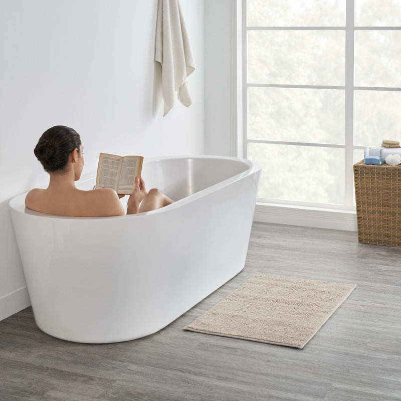Alheide Non-Slip Bath Rug, Tan