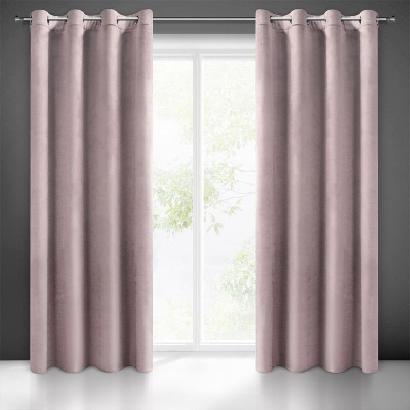 Melanie Slot Top Blackout Curtain, Powder