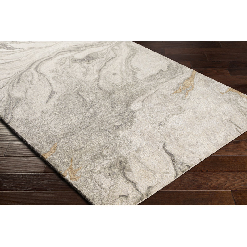Kavita Hand Tufted Abstract Indoor Rug, Rectangle 2' x 3'