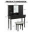 Meuble-lavabo l 42,24 po avec tabourets et miroirs-1648415355