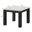 Table de salon moderne 3: fabrication en faux marbre blanc et bois noir de couleur rectangulaire
