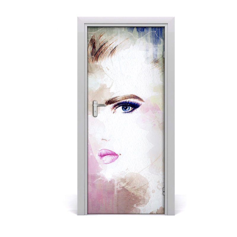 Abstraction Woman Door Decal