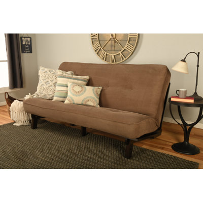 Higden Full 75" Wide Carson Java Futon with Mattress