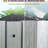 Outdoor Metal Storage Shed 8Ft X 4Ft - White & Black. Galvanized Iron Frame. Spacious For Equipment. Sloped Roof Lockable Door. Ventilated Interior. Includes Foundation, Anchors, Hooks, Shelf, Lock-125340233