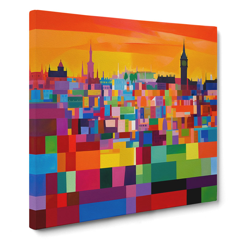 London Color Field Painting - Wrapped Canvas, 50cm H x 50cm W