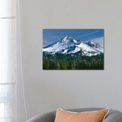 USA, Oregon, Deschutes National Forest Autumn Snow On Broken Top by John Barger - Wrapped Canvas Print