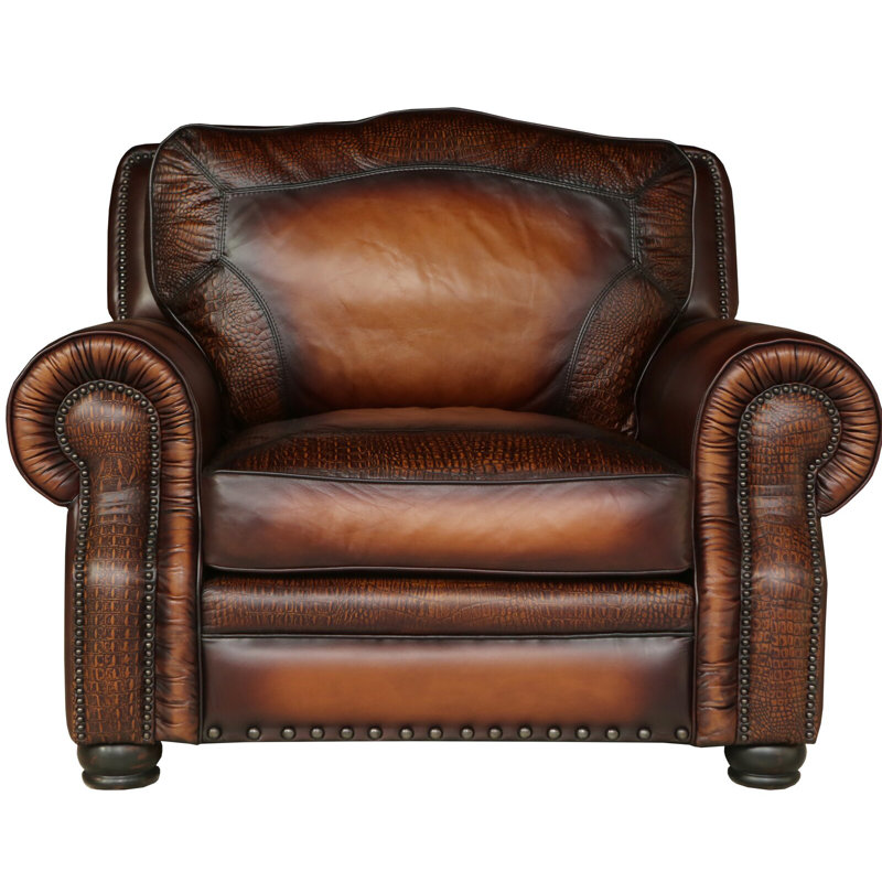Balmoral Leather Chair And A Half, Yes, Ash Honey, Cardinal Red (Cartier)