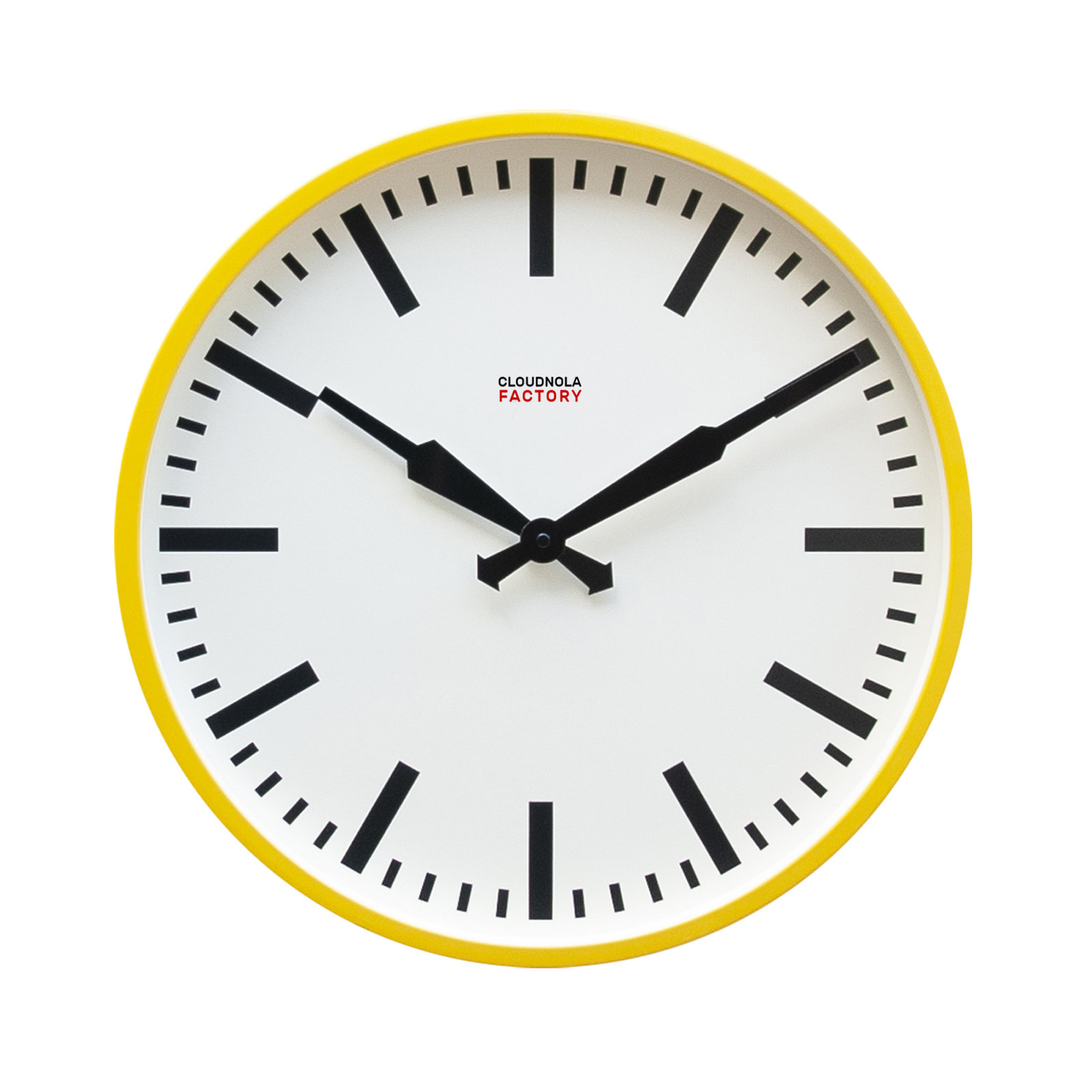 12'' Metal Wall Clock, Yellow