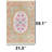Tan & Pink Floral Oval Medallion Area Rug-123297280
