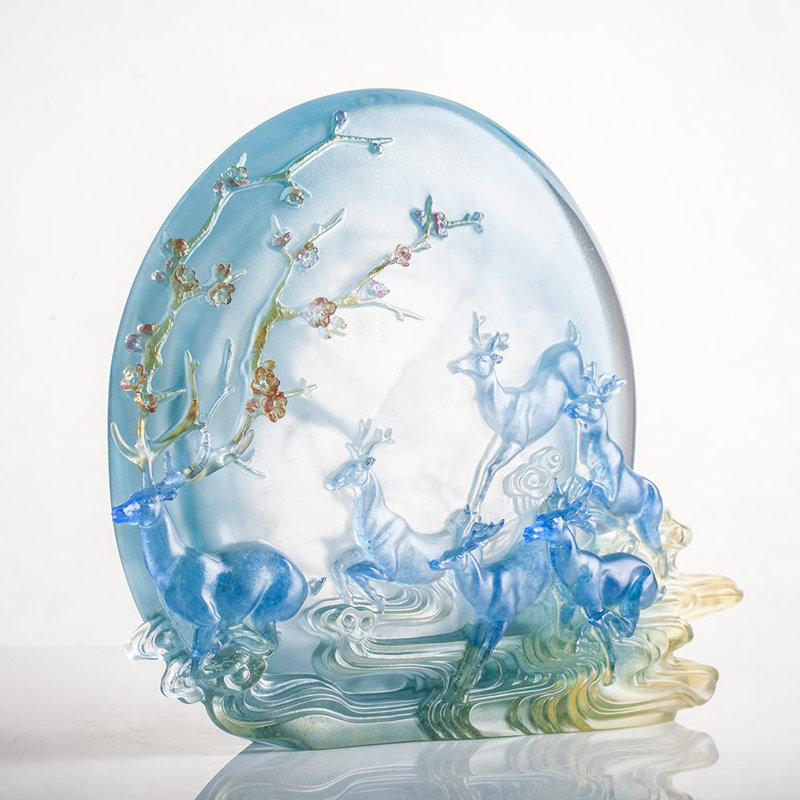 Song of Triumph Deer, Amber/Sky Blue