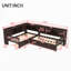 Lit plateforme en L avec lit gigogne-871516915