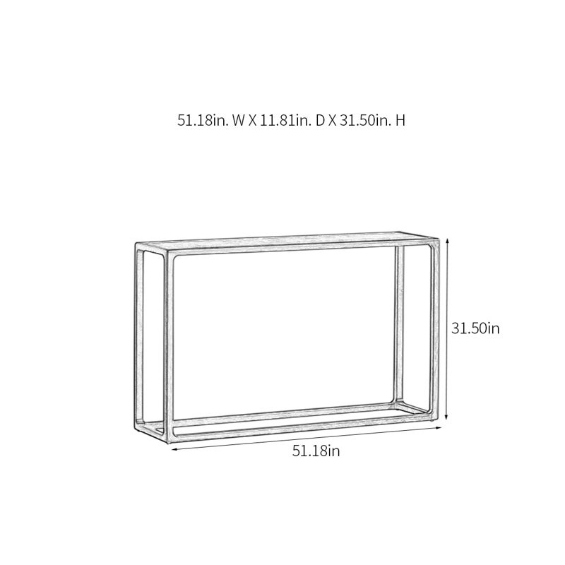 Console Minimalist, H 31,5 po x l 51,18 po x P 11,81 po