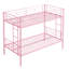Lit superposé simple au-dessus de métal rose - une chambre à coucher moderne permettant d'économiser de l'espace, une structure solide pour la durabilité, stable et silencieuse, silencieuse - avec des escaliers sûrs, facile à assembler avec tous les outils, aucun sommier requis, costumes-1477492949-1477492951