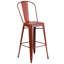 Commercial Grade Distressed Metal Indoor-Outdoor Counter Height Stool with Back-1728823599-1728823569