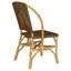 Chaise d'appoint de salle à manger en rotin tissé brun Chauer (ensemble de 2)