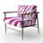 Zebra Striped - Upholstered Cabin & Lodge Accent Arm Chair-108432861-112840427