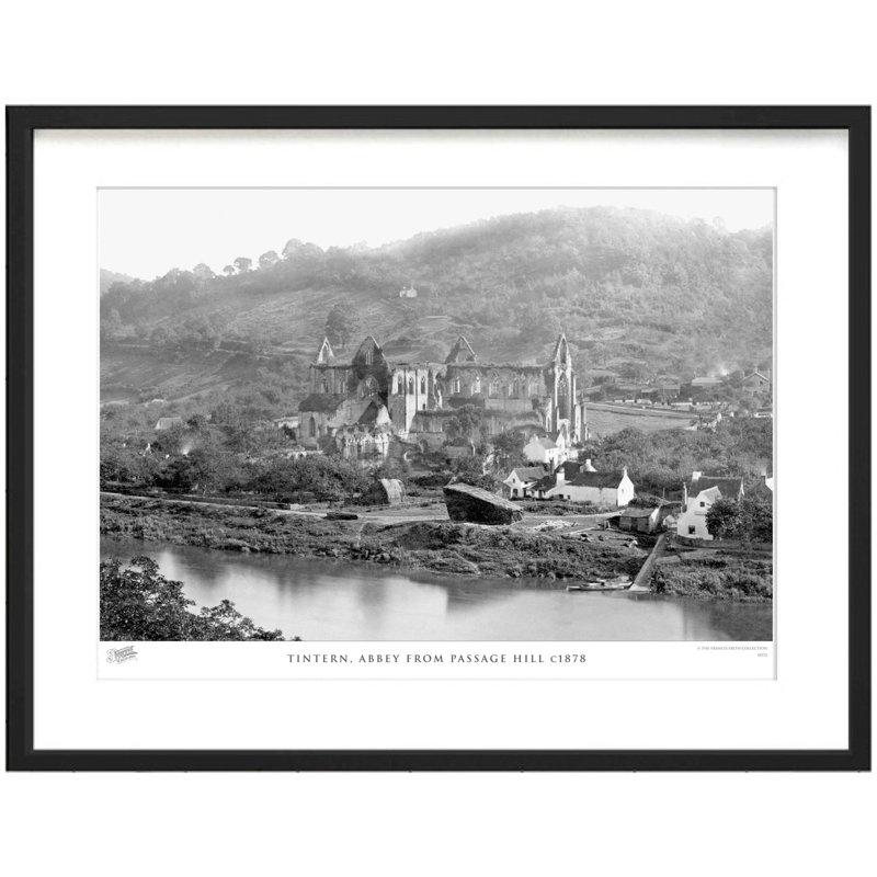Tintern, Abbey From Passage Hill C1878 - Single Picture Frame Print, 28cm H x 36cm W x 2.3cm D