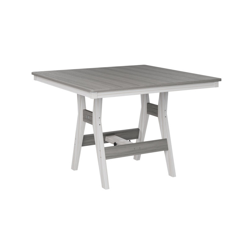 Table de bar berlinoise Berlin Harbor, Coquillage, H 38,87 po x l 44 po x P 44 po, Bois flottant gris