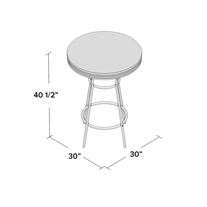 Dakobe Round Metal Base Dining Table