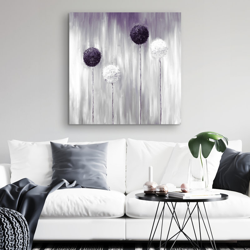 allium flowers - 32"x32" art on canvas
