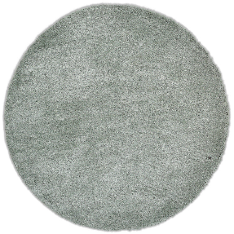 Cozy Handmade High Pile Mint Green Rug