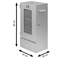 Smoker 80cm with galvanized steel glass