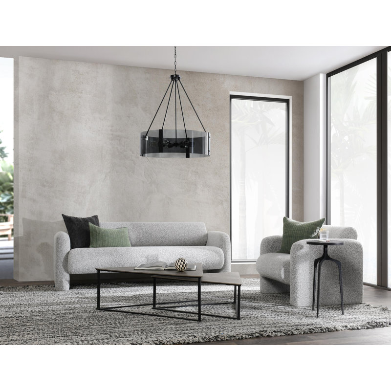 Burton Industrial Metal Nesting Coffee Table In Black