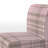 Pink Checked Tartan - Velvet Upholstered Patterned Accent Slipper Chair