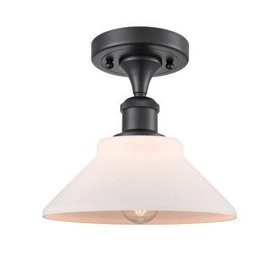 Plafonnier semi-encastré conique simple à 1 lumière 9 po Newton St Loe
