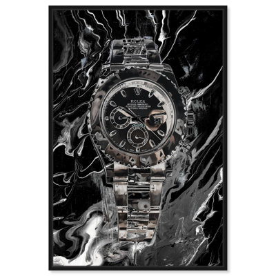 Black Stream Watch Canvas Mancave Art by Art Remedy
