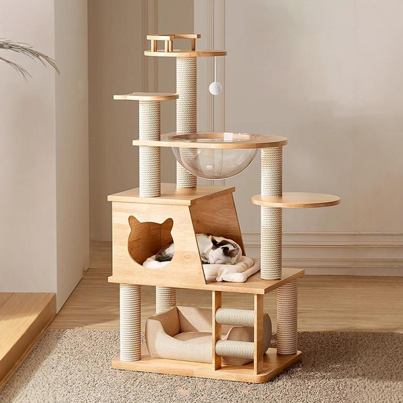 6 Tiers Cat Tree with Condons,Perch,Scratching Posts