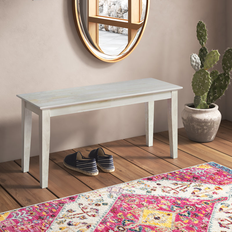 Manatuto Solid Wood Bench, 18" H x 39" W x 14" D