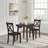  Hinged Drop Leaf Dining Table, 22 to 36 Inch Round Tabletop, Brown-668205974