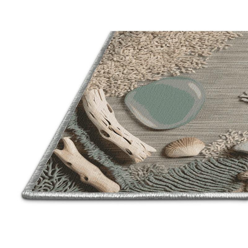  Tapis bord de mer lavable Coastal Surface Collection, Rectangle 5 pi x 7 pi