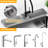 24'' Longer Faucet Mat For Kitchen Sink Splash Guard[7° Slope Fast Self-Draining][Snap Lock Fit]Kitchen Sink Faucet Mat Splash Guard Kitchen Sink Area Water Splash Guard Behind Faucet Draining Mat-124584408