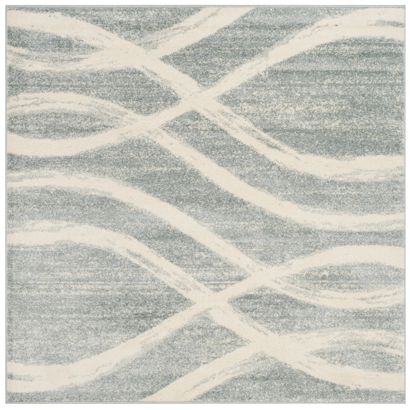 Shelva Performance Abstract Rug, Square 8'