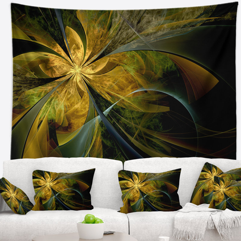 Tapisserie florale symétrique symétrique, H 50 po x l 60 po