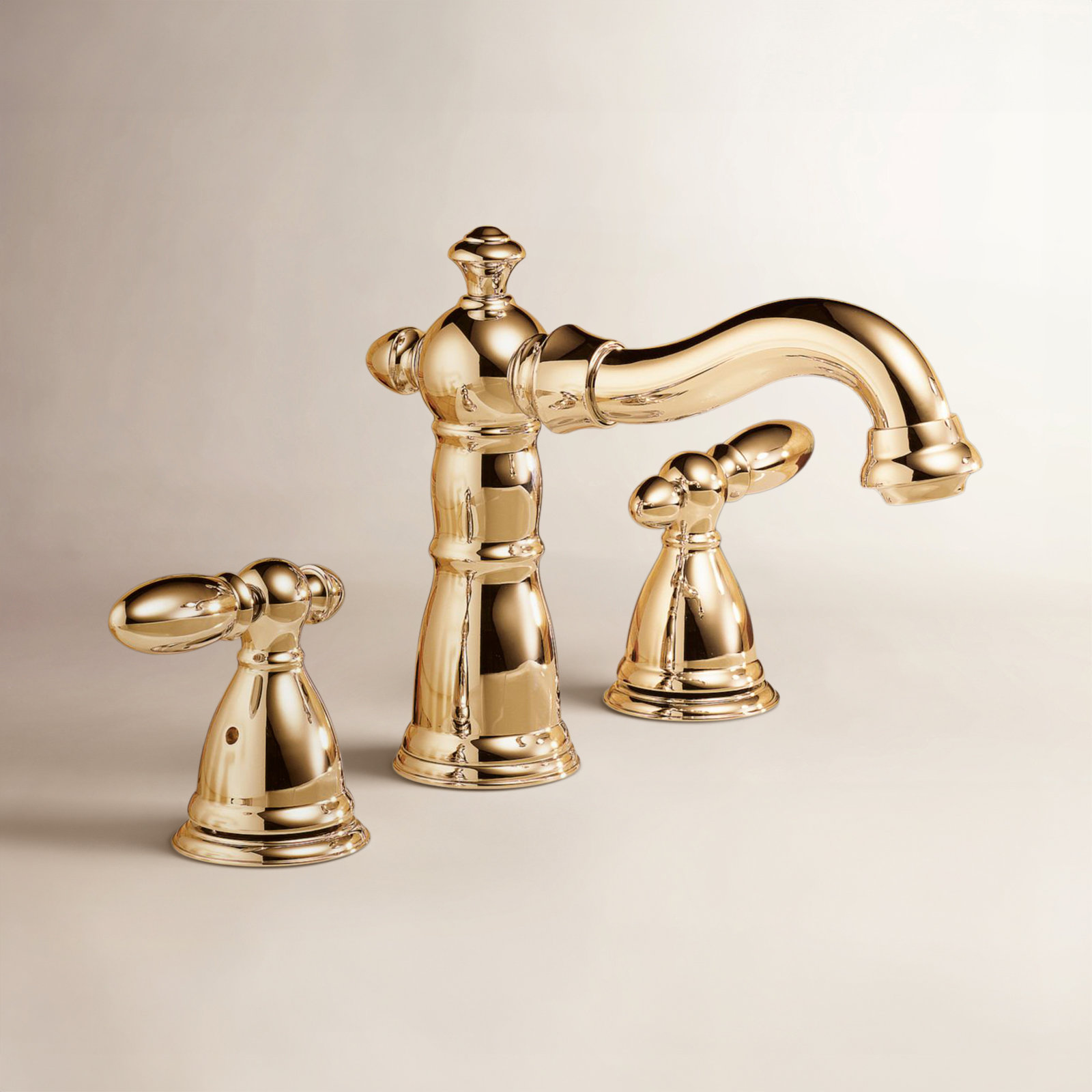 Victorian Deck-Mounted Roman Tub Faucet, Brilliance Champagne Bronze