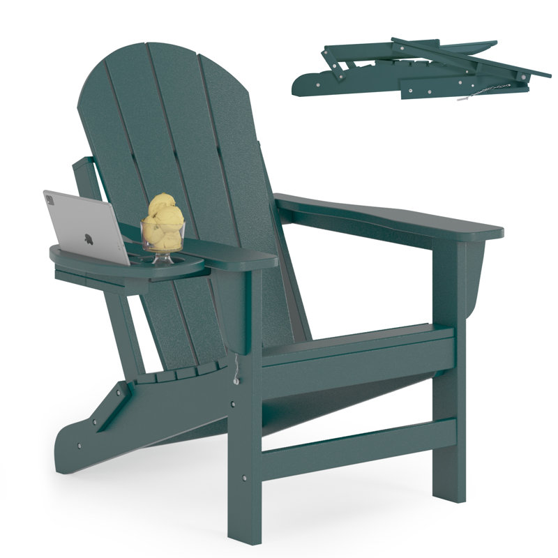Chaise Adirondack pliante Garbani, Vert foncé