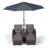 Duenweg Long Double Chaise with Cushions and Table