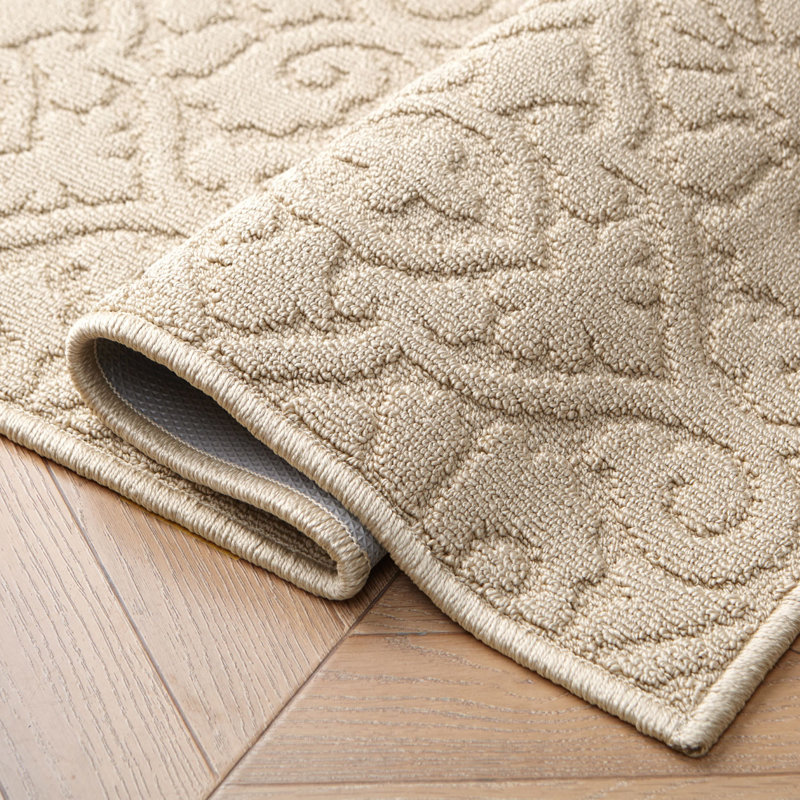 Laura Ashley  Feya Solid  Hi-Low Tufted Rugs, Runner 2'2" x 8', Beige