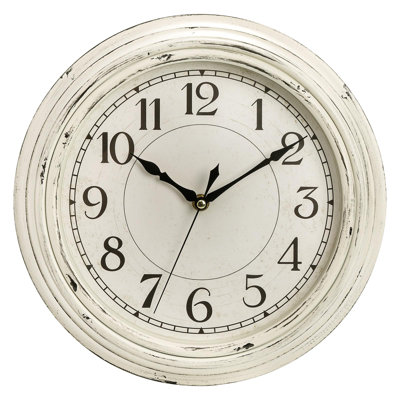 Silent Wall Clock, 12 Inch Vintage Non Ticking Quartz Battery Operated Round Clock, Rustic Wall Clock For Living Room Kitchen Home Office Classroom School