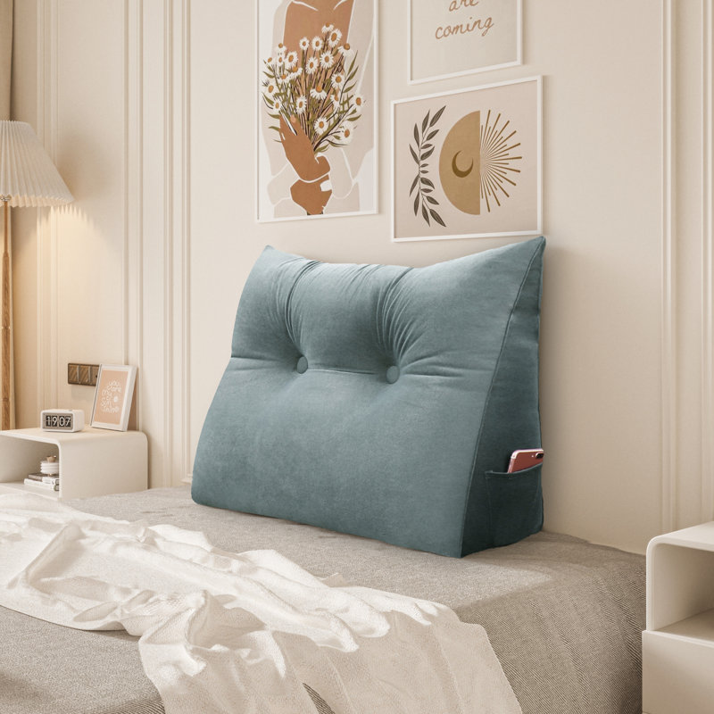 Wedge Reading Pillow, 50cm H x 80cm W, Grey