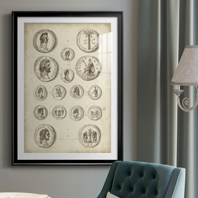 Monnaies romaines antiques IV - impression sur cadre unique sur papier