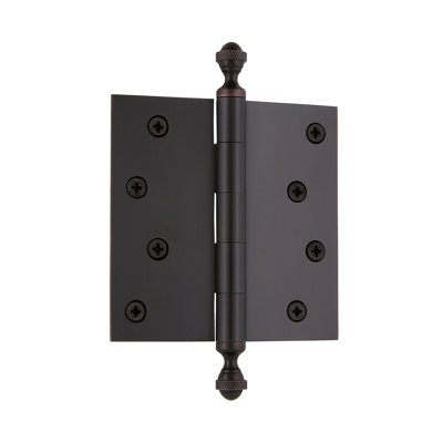 4" Acorn Tip Residential Hinge with Square Corners